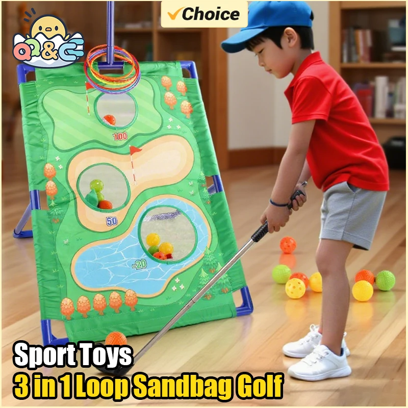 Juego de puntería de golf con saquitos y alfombra de práctica - imagen 2