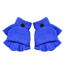 Guantes infantiles de punto grueso para 5–11 años – Terciopelo cálido