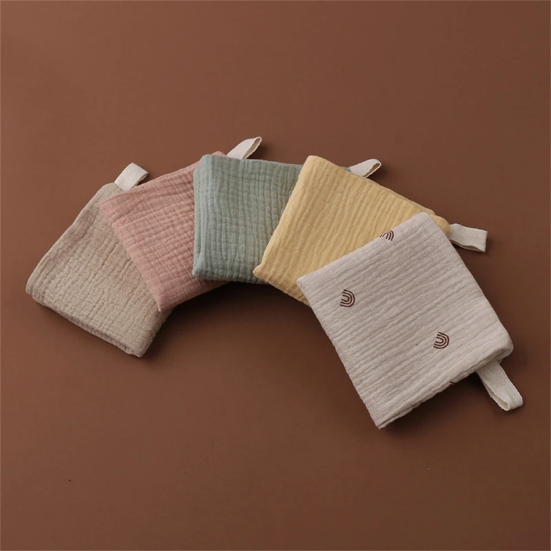 Toallas de algodón de gasa absorbente suave para bebé, paños para limpiar la cara, pañuelo para la cara, toallita de alimentación para baño de bebé, 6 uds. - imagen 2