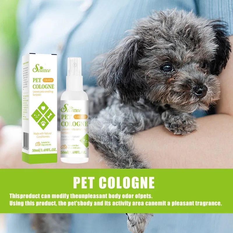 Spray eliminador de olores para mascotas, colonia desodorizante de larga duración con efecto refrescante, fragancia de aseo hipoalergénica
