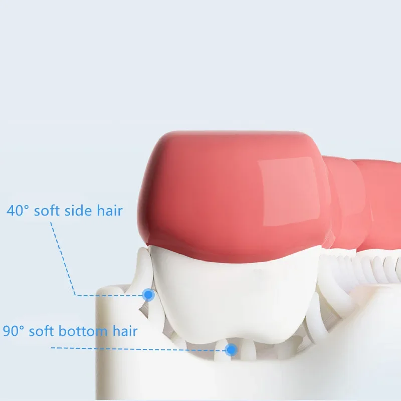360 °   Cepillo de dientes en forma de U para bebé, cepillo de dientes de silicona suave para niños recién nacidos, limpieza bucal, cuidado de la salud, herramientas para bebés - imagen 5