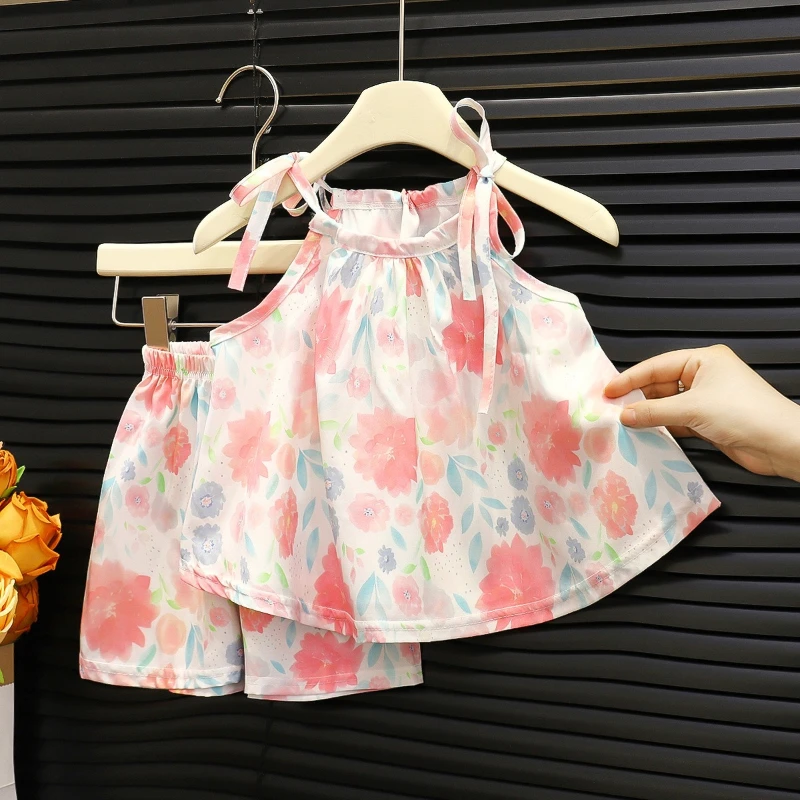 Conjunto de verano para niña: pantalones anchos sin mangas elegante - imagen 5