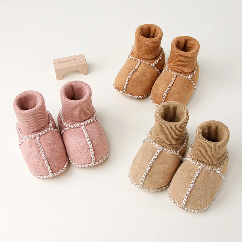 Botines invierno bebé – Felpa auténtica, suela antideslizante - imagen 2