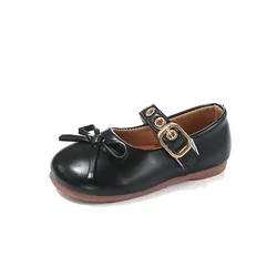 Zapatos de cuero para niños - Estilo mariposa, suela antideslizante