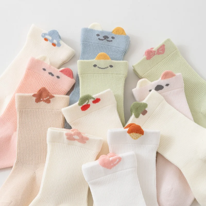 Calcetines de algodón para bebés y niños – Primavera y otoño