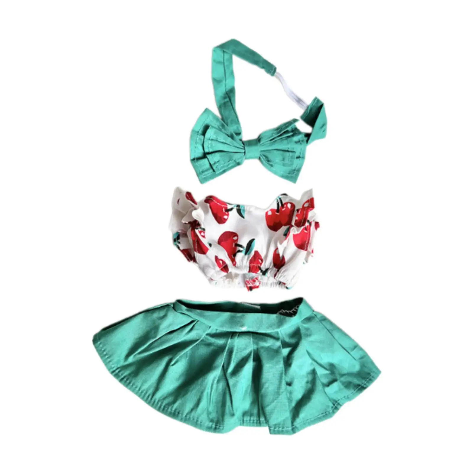 green cherry skirt