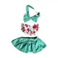 green cherry skirt
