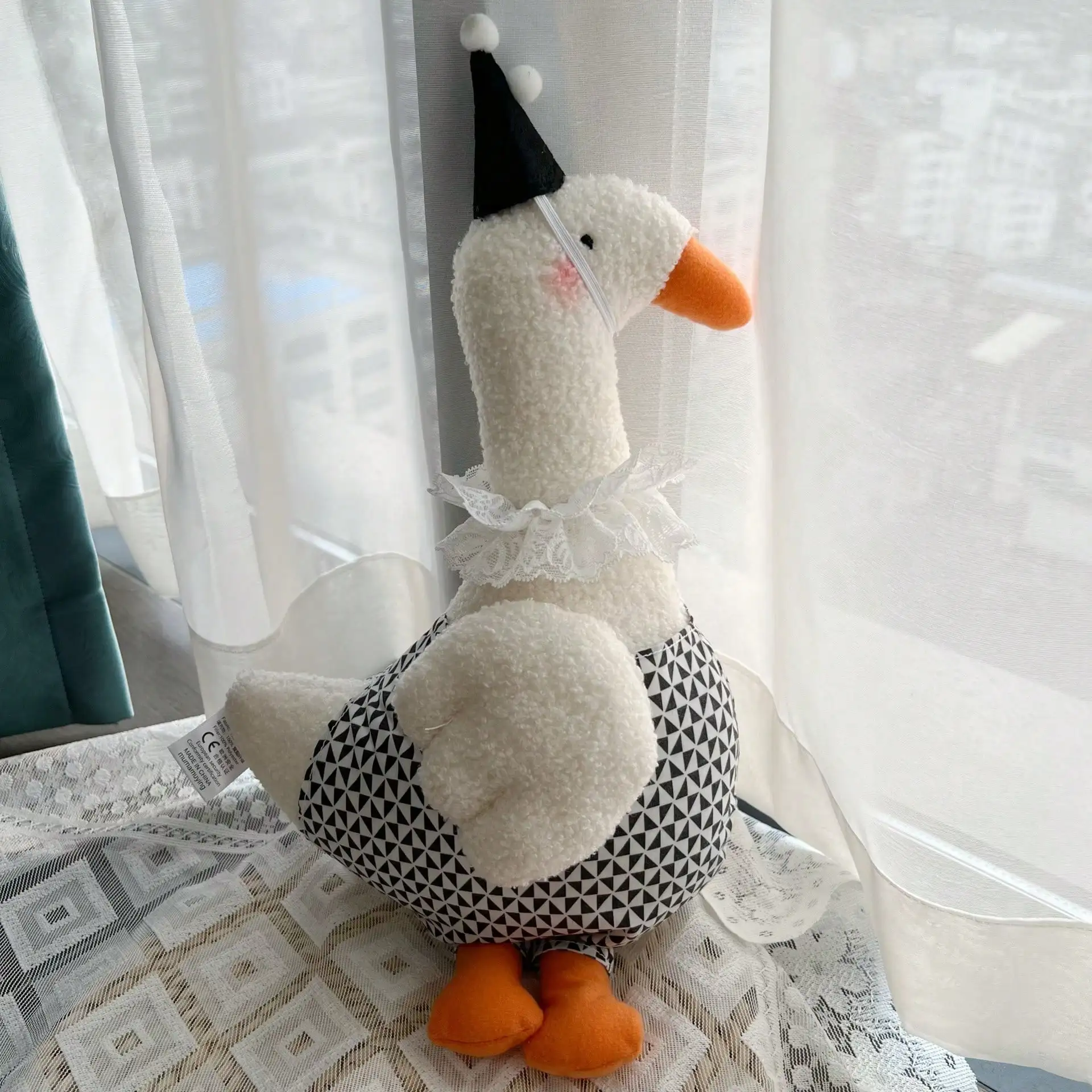 1 Uds. De pato suave de peluche de ganso, almohada para dormir, sofá, juguete bonito para niños, novia, divertido regalo de cumpleaños, muñeca decorativa para el hogar