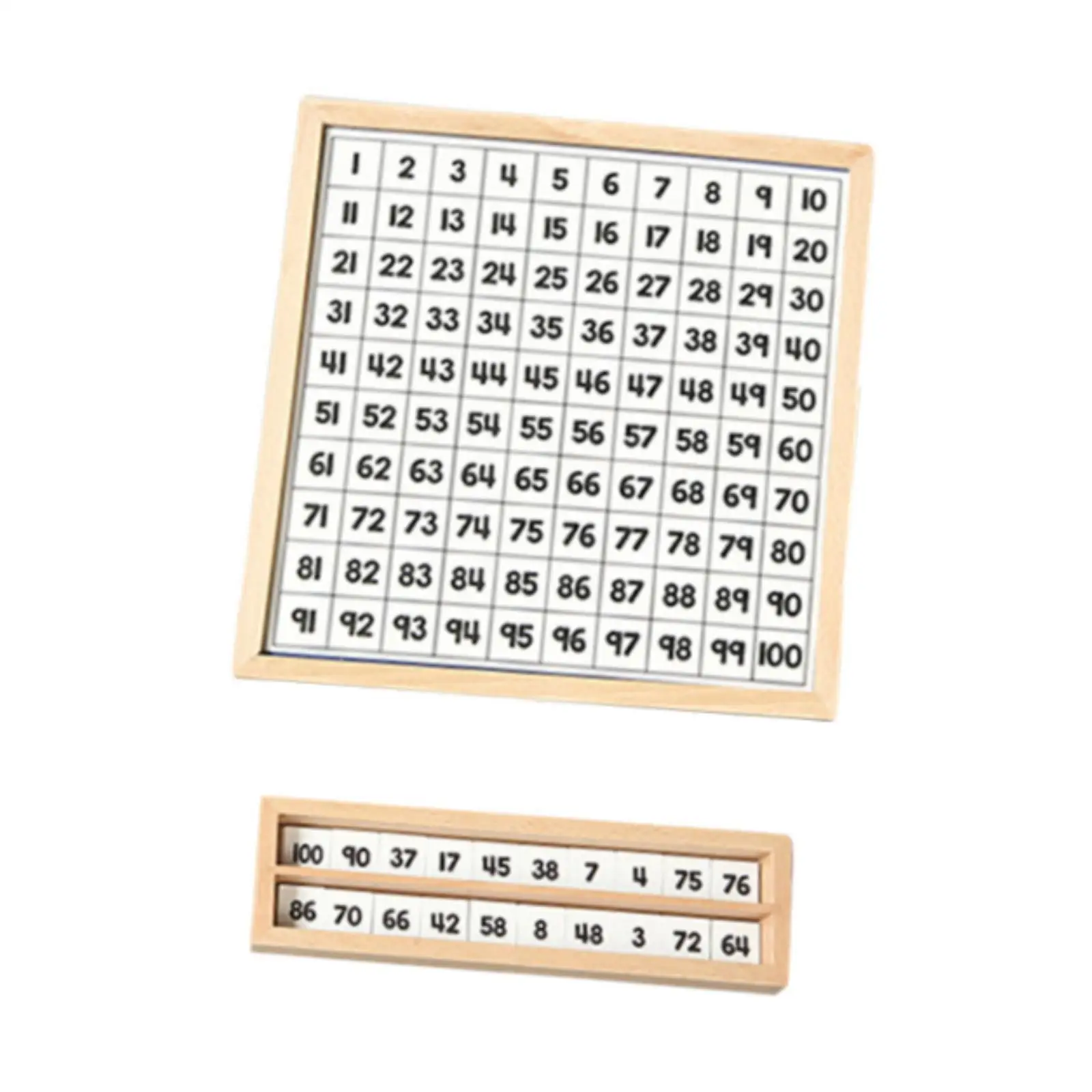 Wooden 1-100 Number Board Maths Games Montessori Toys Development Toys