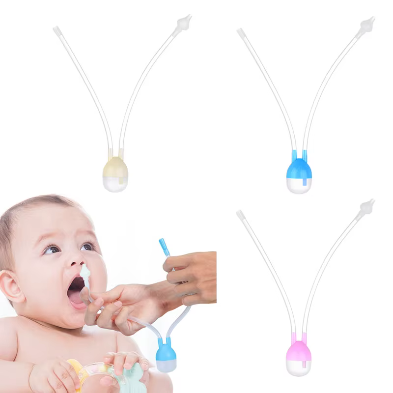 Aspirador nasal mostrando tubo anti-reflujo y boquilla