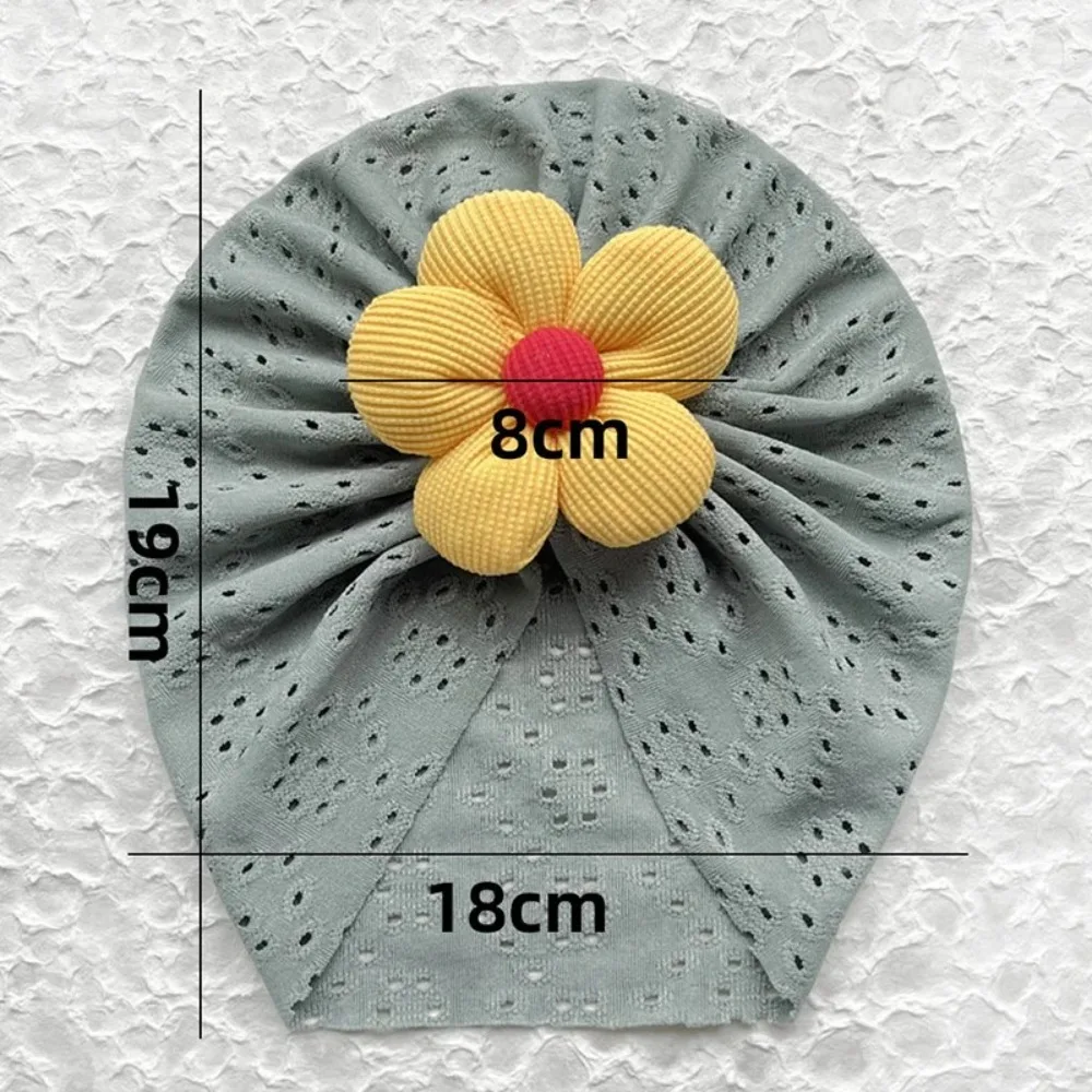 Gorro de verano floral transpirable y elástico para bebé niña - imagen 5
