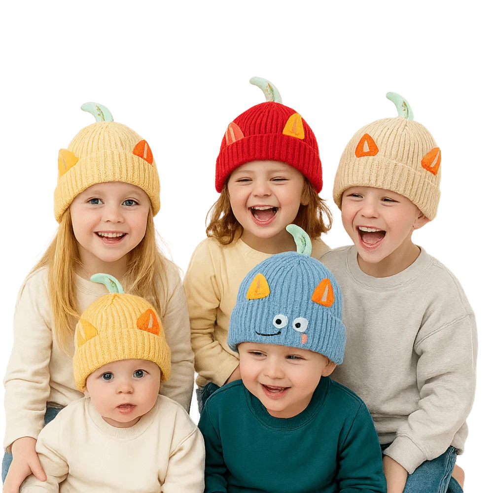 Gorros de punto de dibujos animados de 0 a 24 meses, bufanda cálida de Color sólido para bebé, protección para los oídos, conjunto de polainas cálidas para el cuello, Unisex