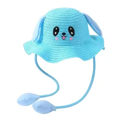 Sombrero de paja con orejitas para bebé – Protección solar
