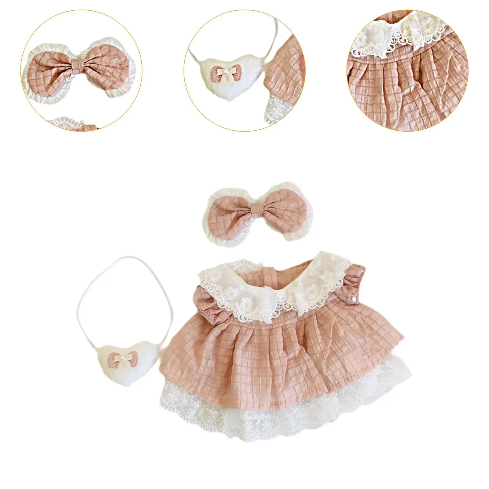 Dolls Dress Suit Handmade Clothing Princess Dress Clothes Miniature Clothes for 14.96'' Doll Dolls Dress Suit Handmade Clothing Princess Dress Clothes Miniature Clothes for 14.96'' Doll