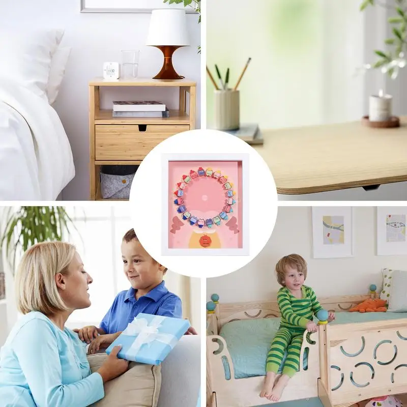 Portacepillos de dientes para niños pequeños, caja de recuerdo para evitar la pérdida de dientes, casa de dientes de cristal transparente - imagen 4