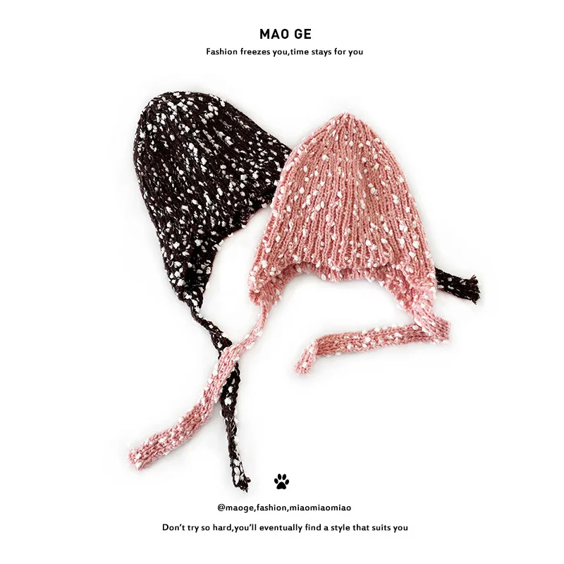 Gorro de punto con orejeras para bebé – Invierno cálido, tejido suave - imagen 2