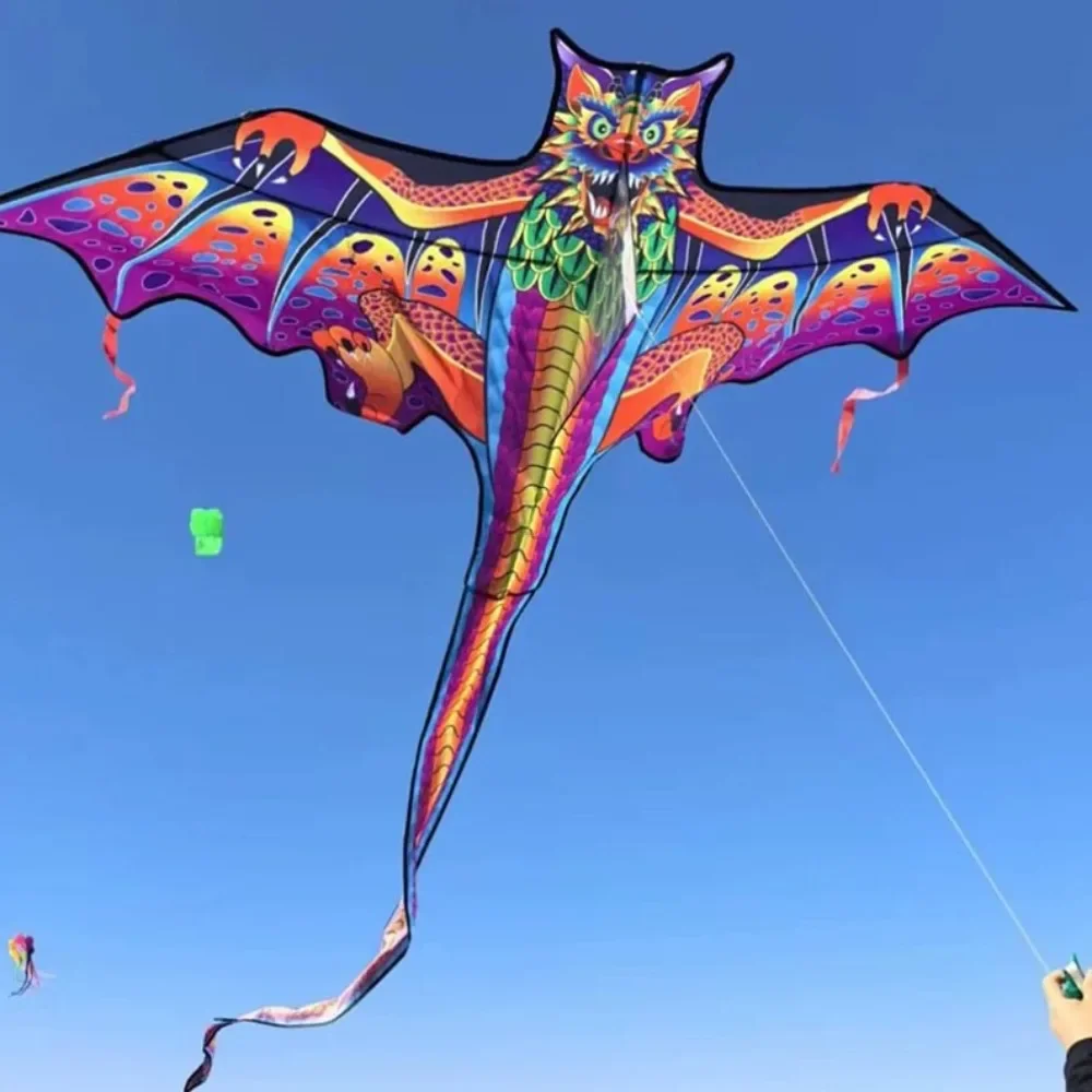 Easy to Fly Dragon Kite Good Flying Pterosaur Children's Kite Cartoon with 100 Meter Kite Line Outdoor Flying Toy Family Trips - imagen 3