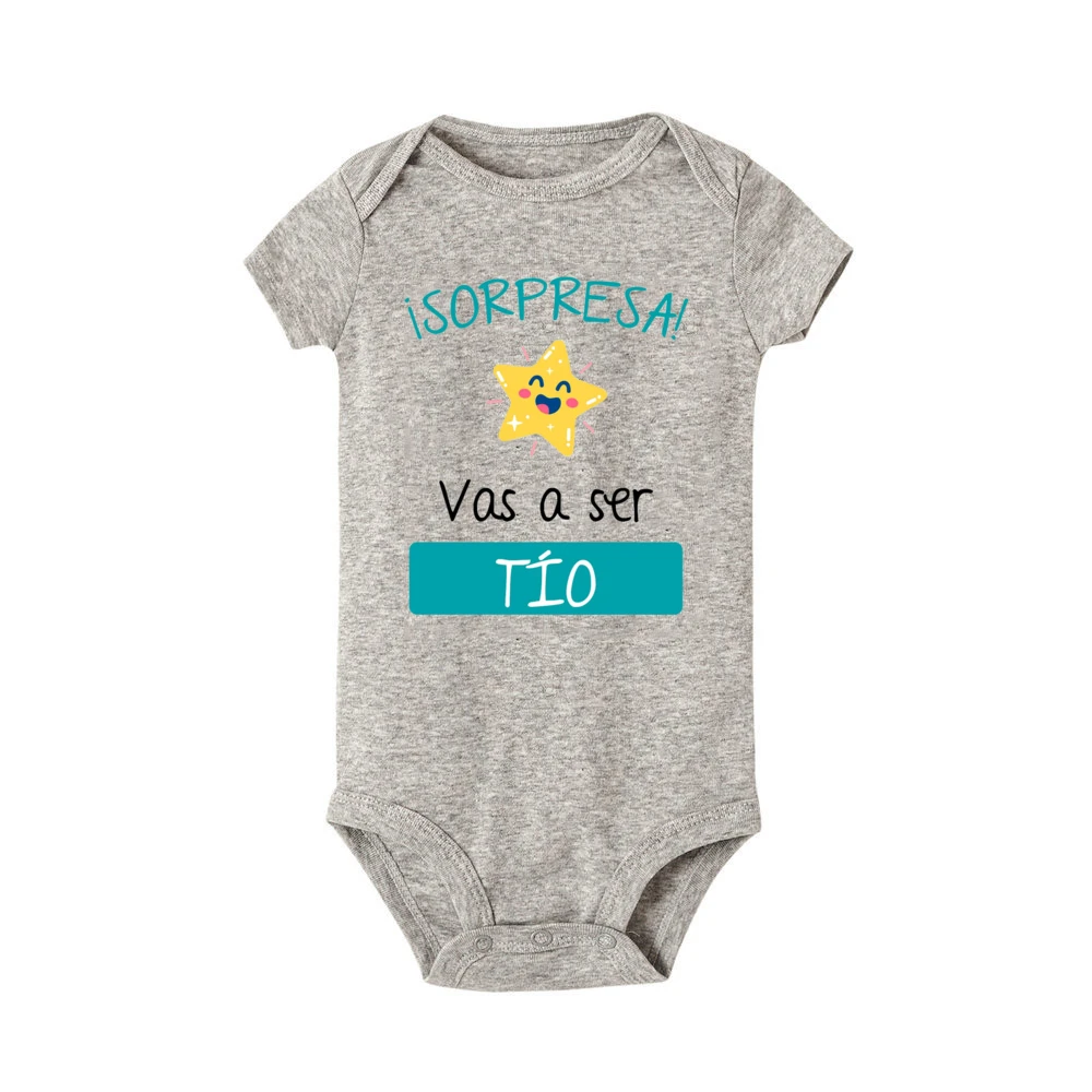 Eres haciendo ser una tía/cono mono de bebé estampado anuncio de embarazo traje infantil mameluco bebé revelar ropa para la familia - imagen 3