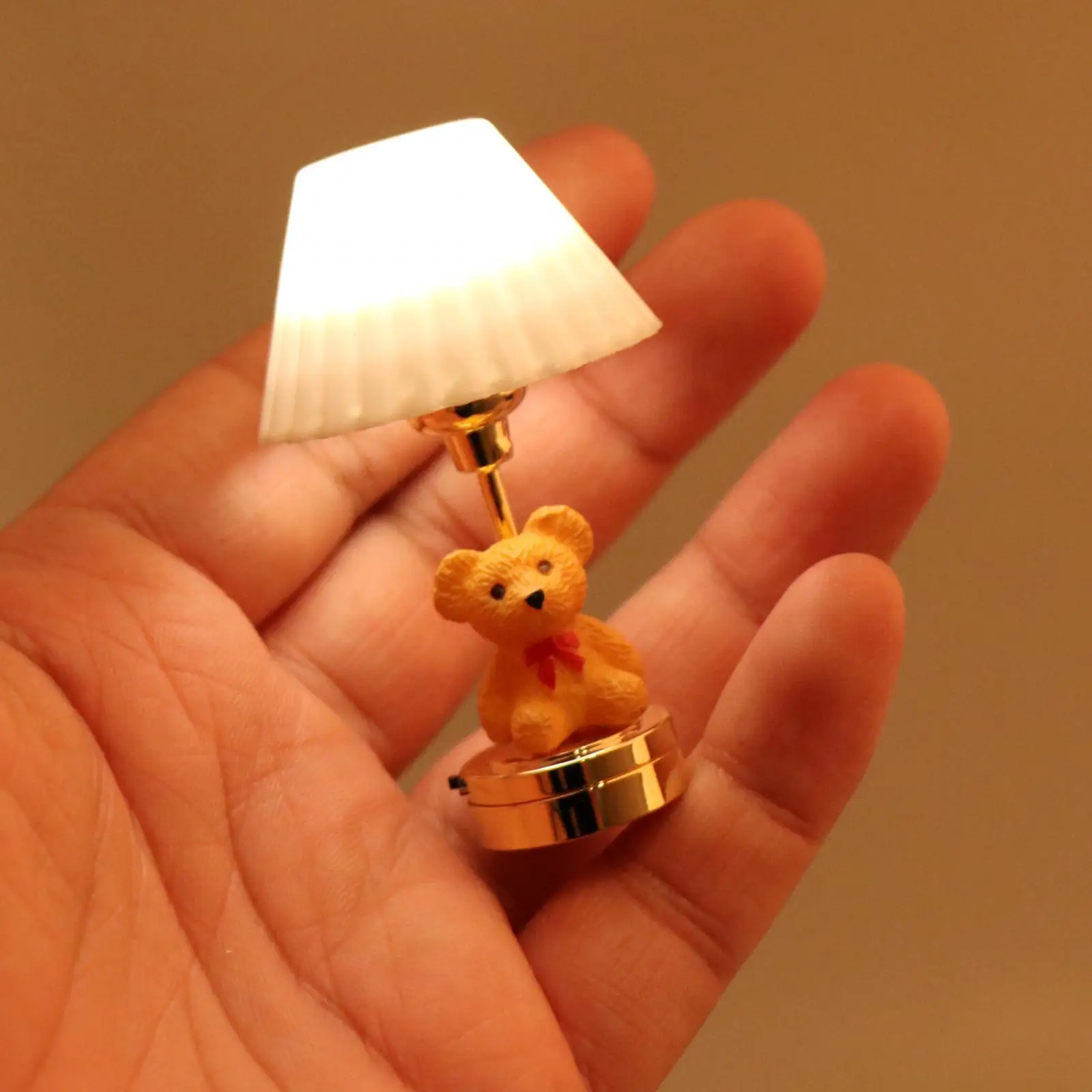 1:12 Scale Dollhouse Table Lamp Life Scene Micro Landscape Simulation Model Pretend Play for Bedroom Dining Room Kitchen Decor