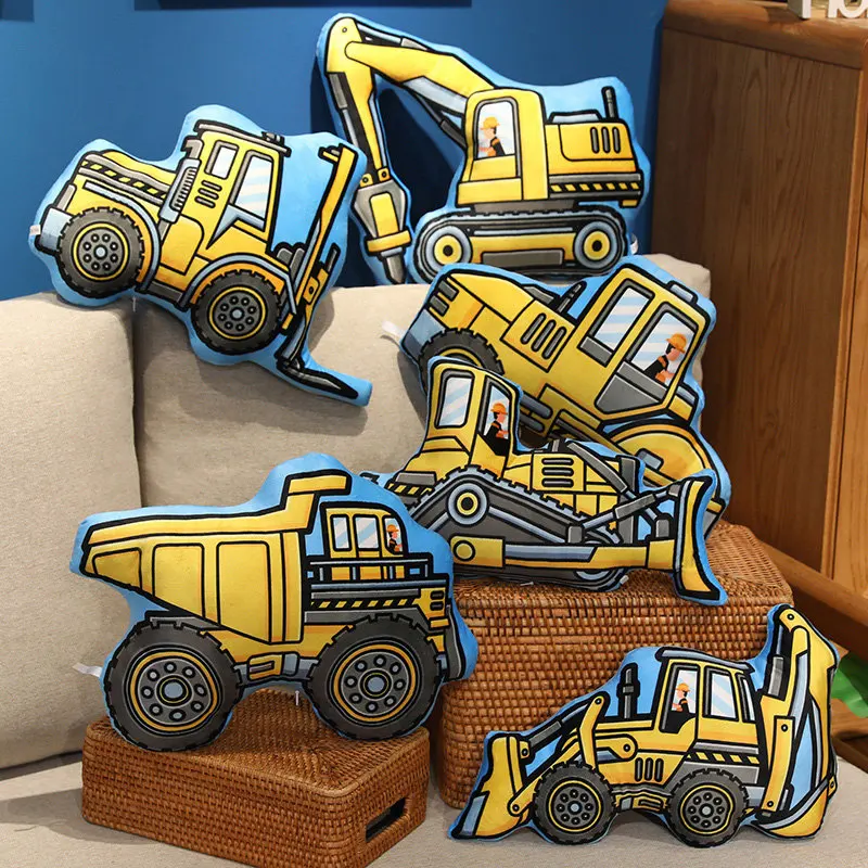 Peluche bulldozer excavadora – Juguete construcción suave para niños - imagen 5