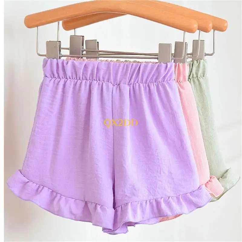 QX2D Comunicación algodón algodón pantalones cortos elásticos cintura elástica atuendo casual verano para y - imagen 3