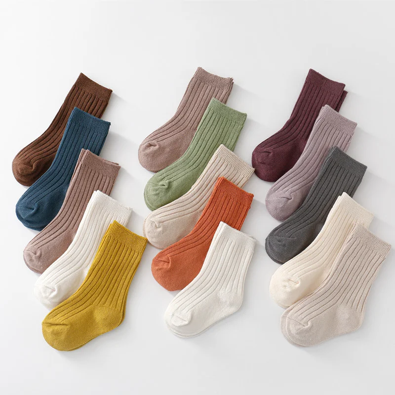 Lawadka-calcetines suaves de algodón para niños y niñas, medias de estilo coreano, primavera y otoño, 0 a 5 años, 5 pares por lote - imagen 2
