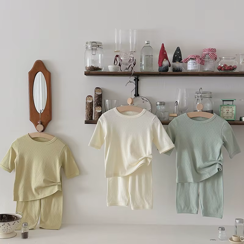 Pijama de bebé de algodón de manga tres cuartos - imagen 3