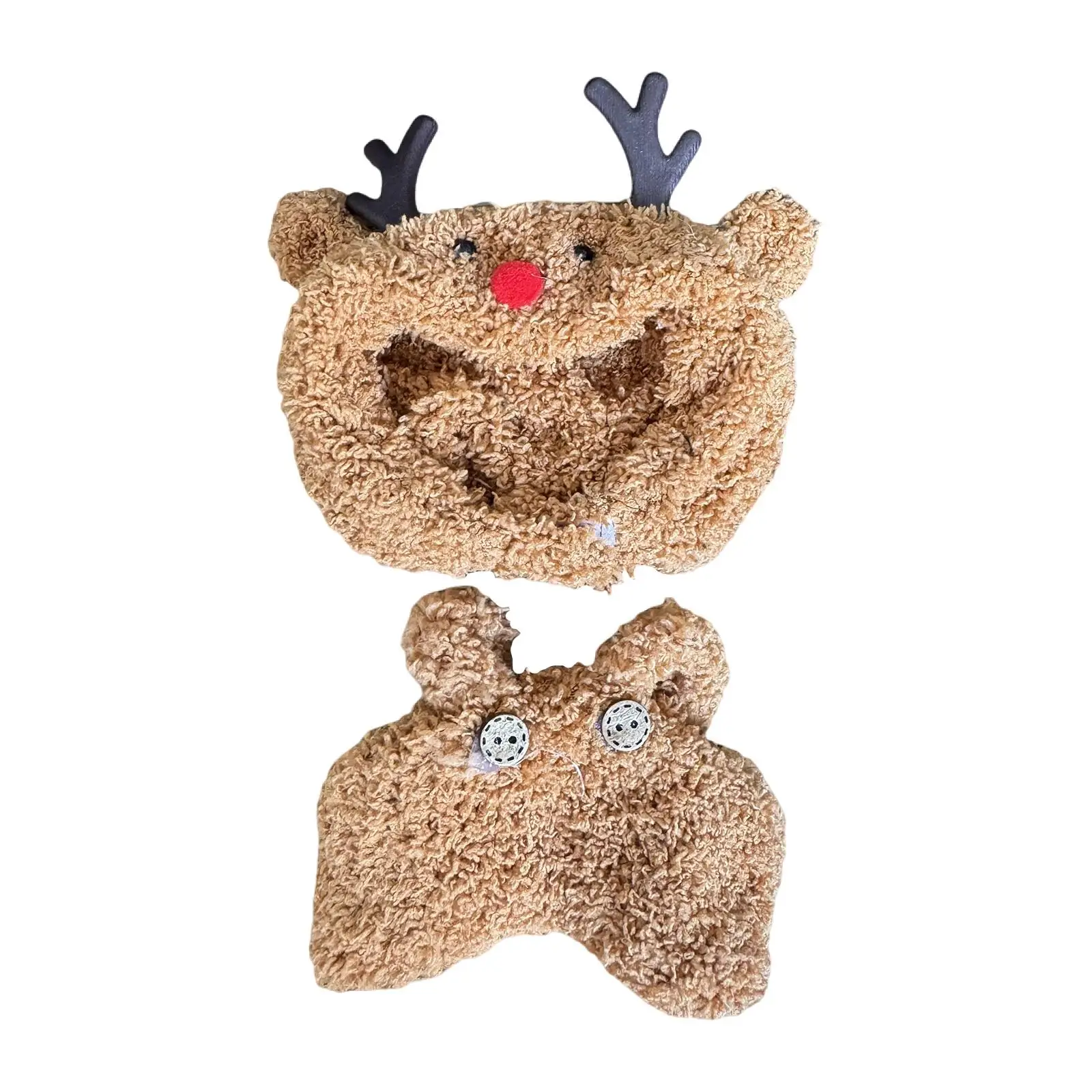 Plush Doll Rompers Fashion Model Accessories for Little Girls Hands on Birthday Gifts Girl Doll Pants and Hat for 17cm Doll