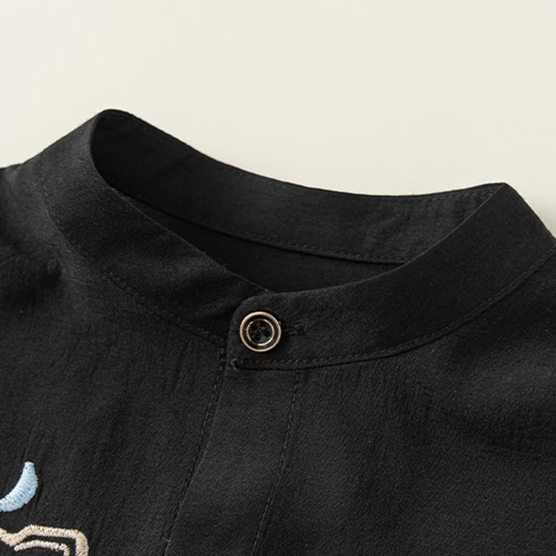Conjunto verano niño con camiseta bordada y pantalón corto - imagen 3