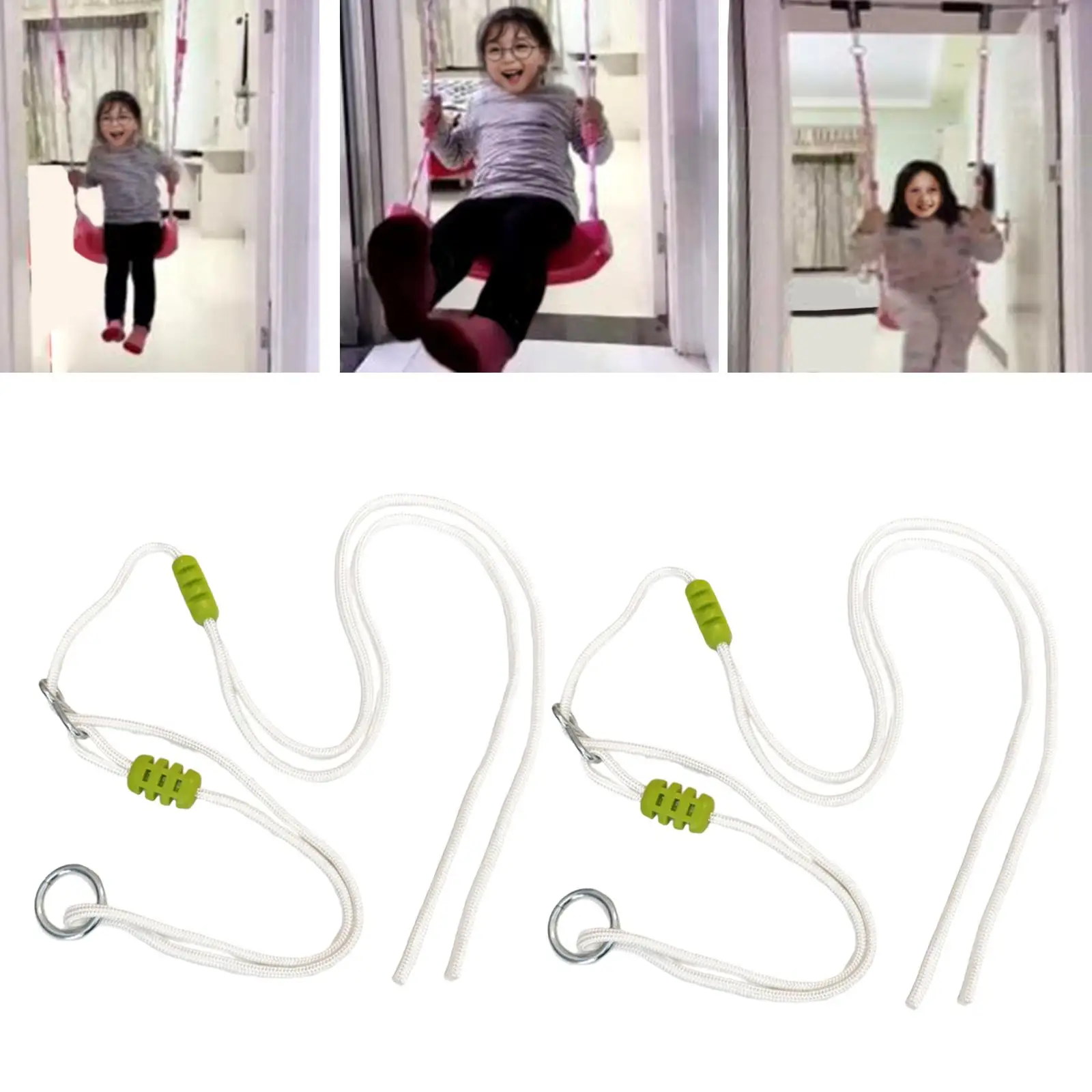 2 Pieces Swing Ropes Spart Part Portable Sturdy Length Adjustable Multi Strand for Outdoor Swings Garden Playground Accessories