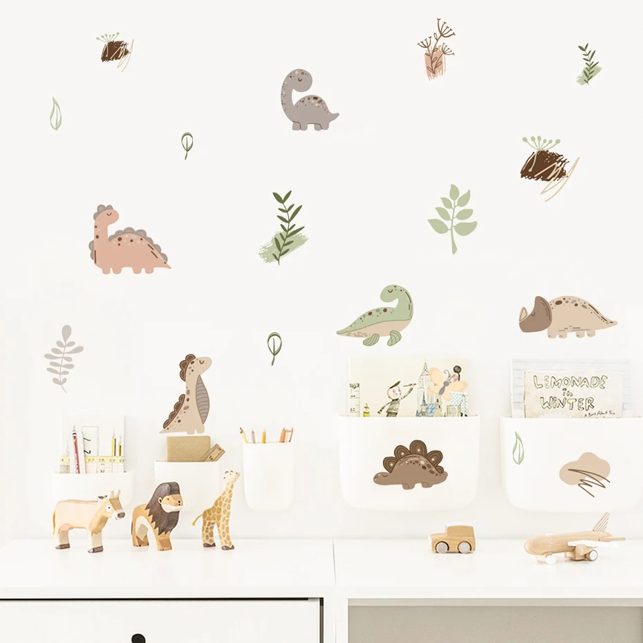 Pegatinas decorativas dinosaurs acuarela para habitación infantil - imagen 2