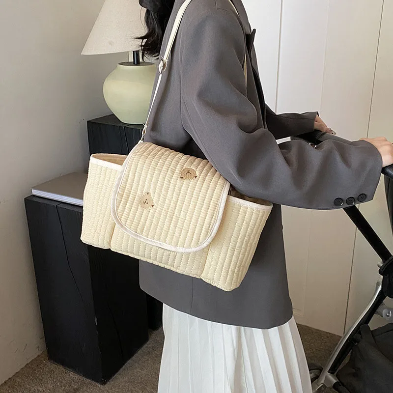 Milangel-Bolso de mamá para bebé, bolsa de almacenamiento con múltiples compartimentos plegable, novedad de otoño - imagen 2