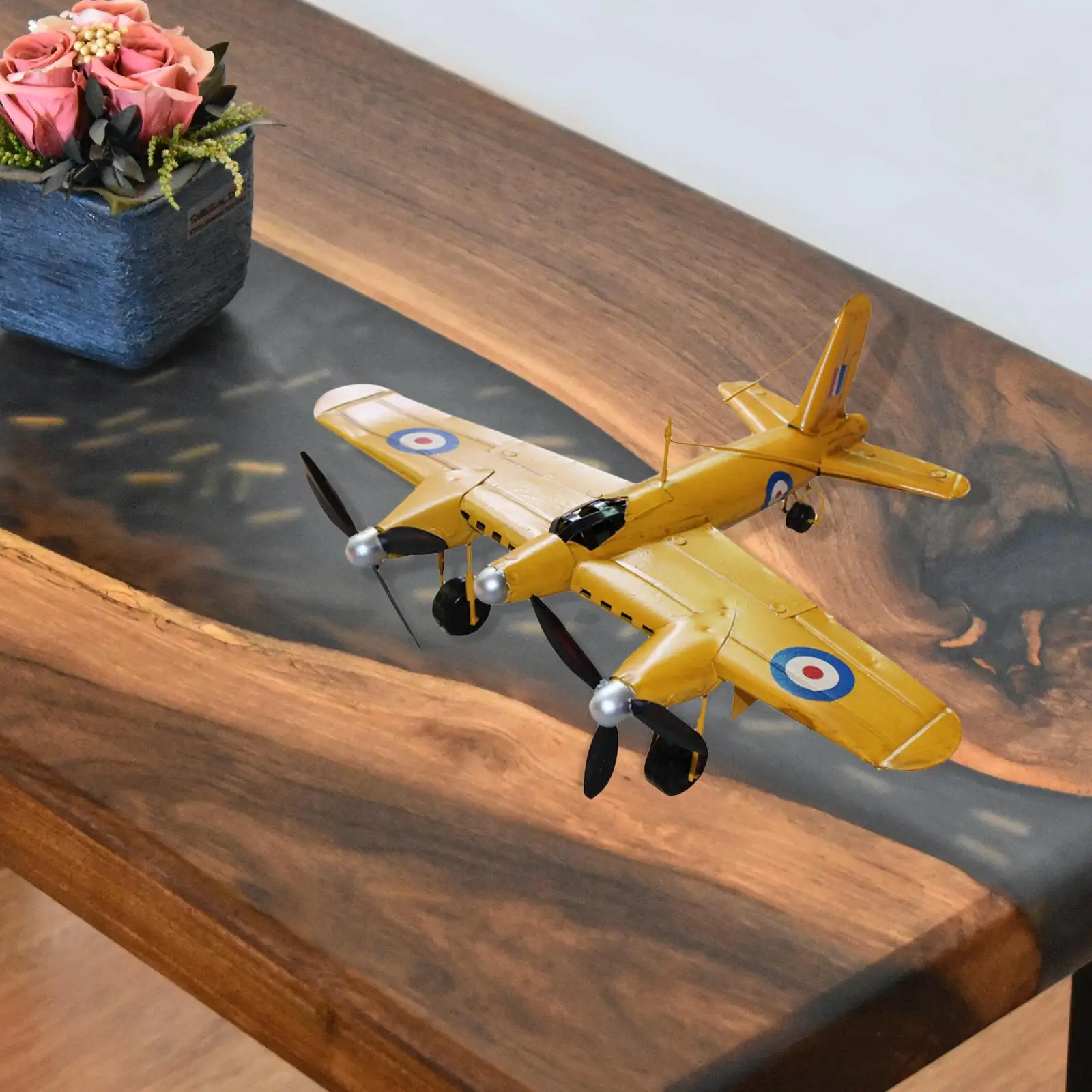 Modelo de avión de estilo Vintage, decoración artesanal para el hogar, escaparate de decoración de habitación, modelo de avión de estilo Retro para niñas y adultos, regalos de vacaciones - imagen 4