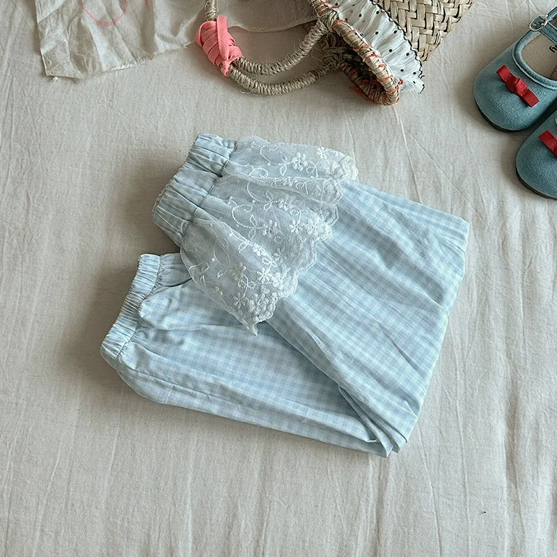 Pantalones anchos con encaje y lazo para niña – Elegantes y cómodos - imagen 5