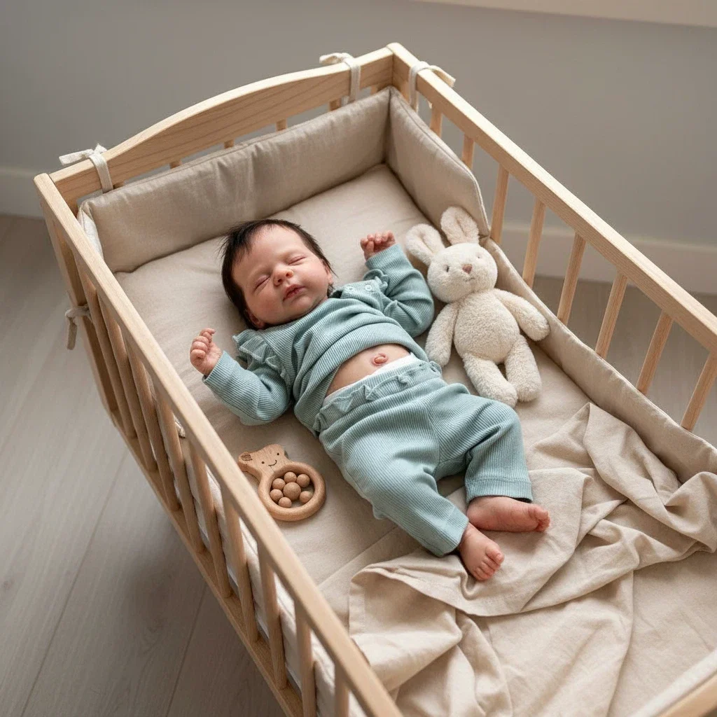 NPK 18 ''hecha a mano piel 3D venas visibles Reborn bebé durmiendo Pascale tacto suave con pelo de enraizamiento a mano muñecas realistas regalo - imagen 5