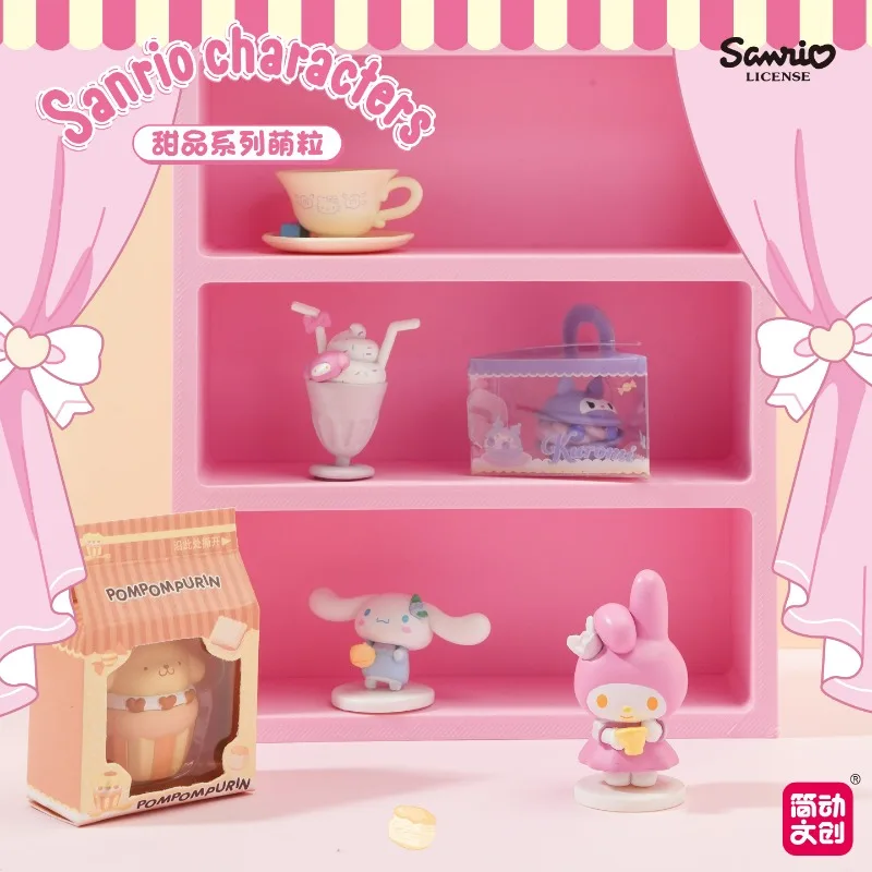 Sanrio personajes caja ciega juguetes serie postre Mini grano de arroz Kuromi My Melody Hello Kitty muñeca modelo juguetes niños regalos - imagen 4