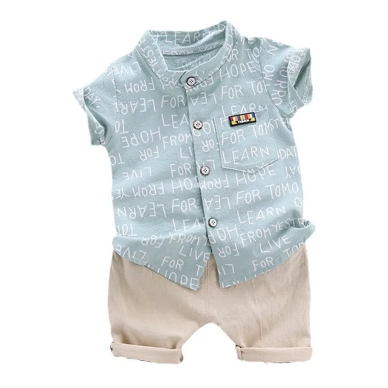 Conjunto verano niño: camisa letras y pantalón corto infantil - imagen 4