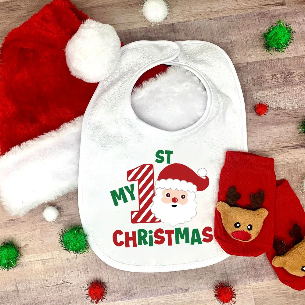 Babero de Navidad para recién nacido – Mi Primera Navidad - imagen 3