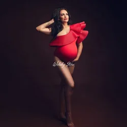 Body algodón con manga volante para fotos de embarazo