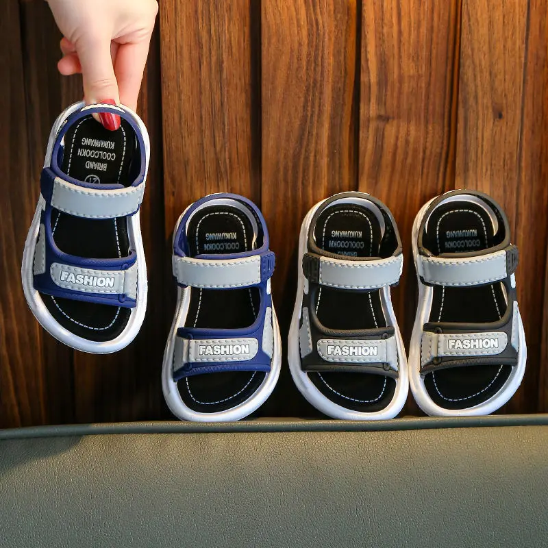 Zapato antideslizante para niños, sandalia versátil, zapato de playa de verano, zapato de suela blanda para bebé, zapatos casuales de moda para estudiantes, zapatos simples para chico