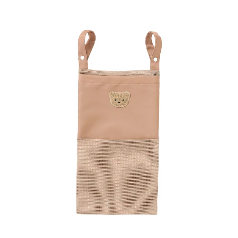 Organizador de cabecera de malla transpirable, bolsa de almacenamiento multibolsillo para bebé con diseño ventilado, organizador colgante Universal para parque infantil de cuna - imagen 5