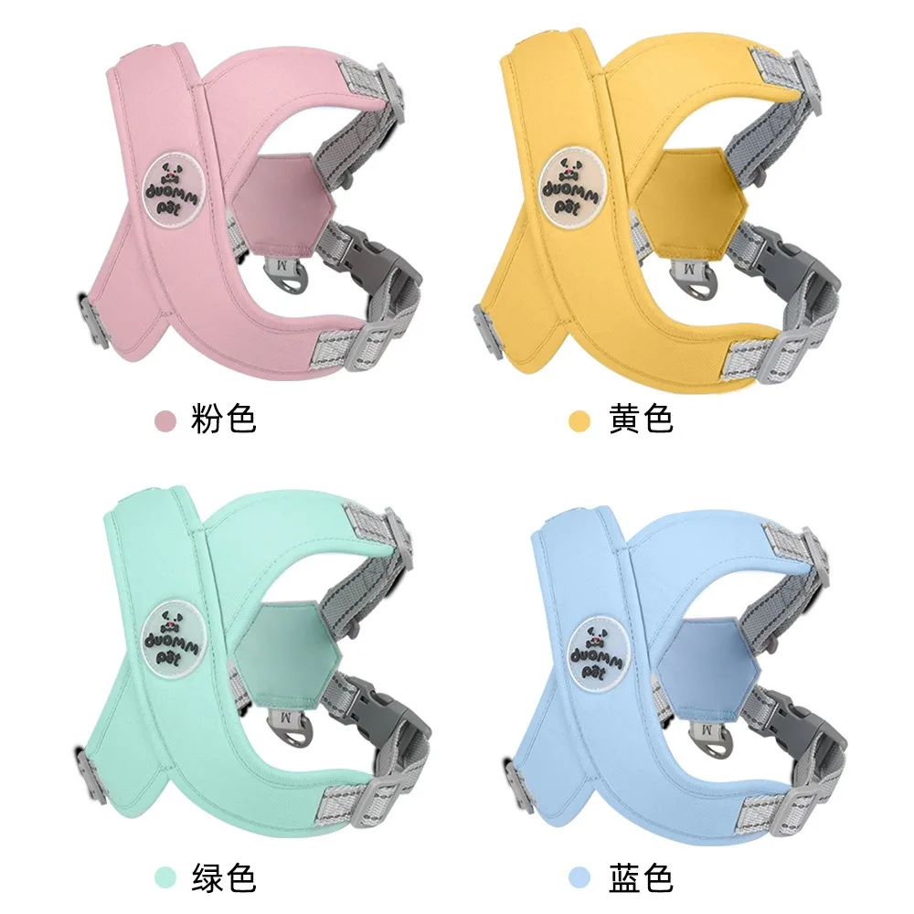 Correa para perro, chaleco, correa para el pecho, transportador de pecho reflectante y transpirable, cuerda de tracción trasera para mascotas, correa para perros para exteriores