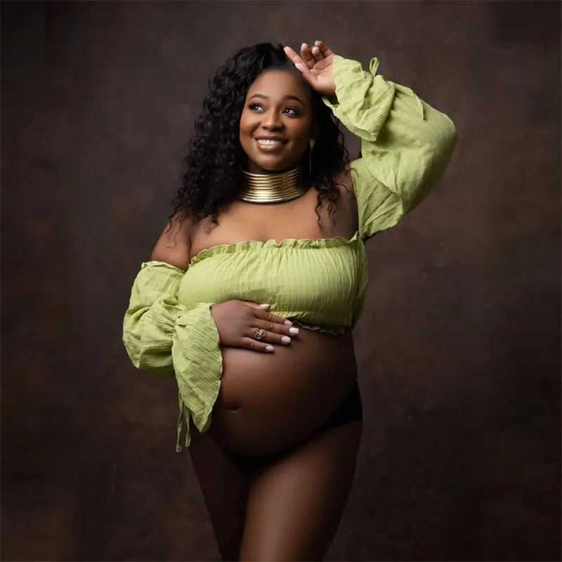 Accesorios de fotografía de maternidad, collar, joyería india, diseño bohemio, precioso collar gargantilla de África para accesorios de estudio de sesión - imagen 3