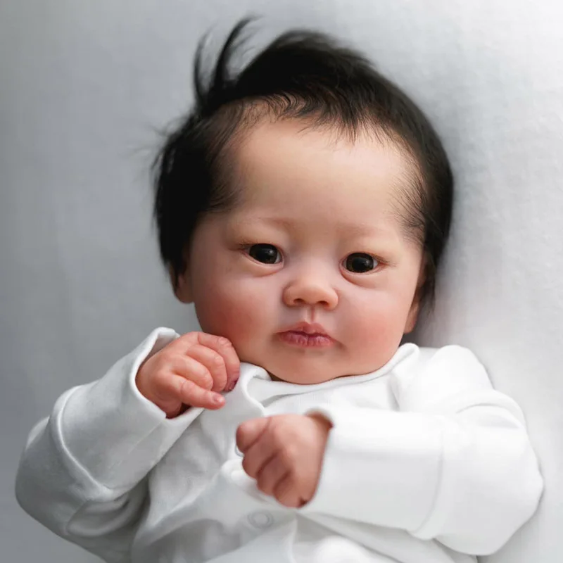 Kit de muñeca Lali para bebé recién nacido, piezas de muñeca realistas sin montar, bricolaje, ya pintadas, con raíz de mano y pelo - imagen 2