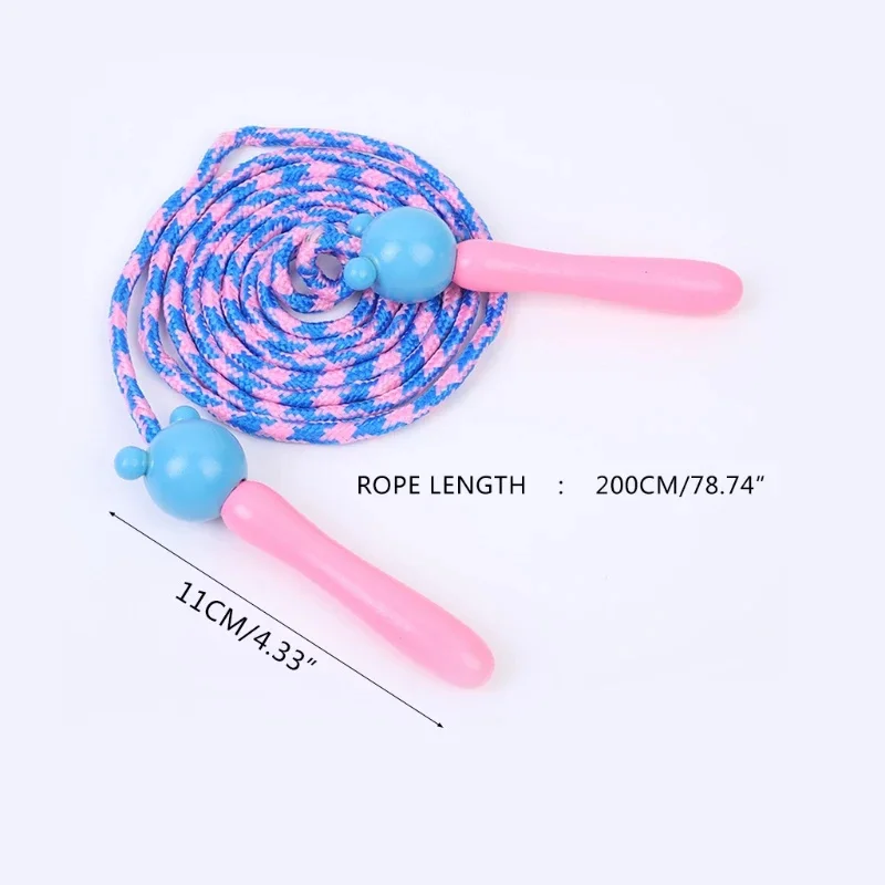 Comba infantil con mango de madera para saltar y jugar - imagen 3