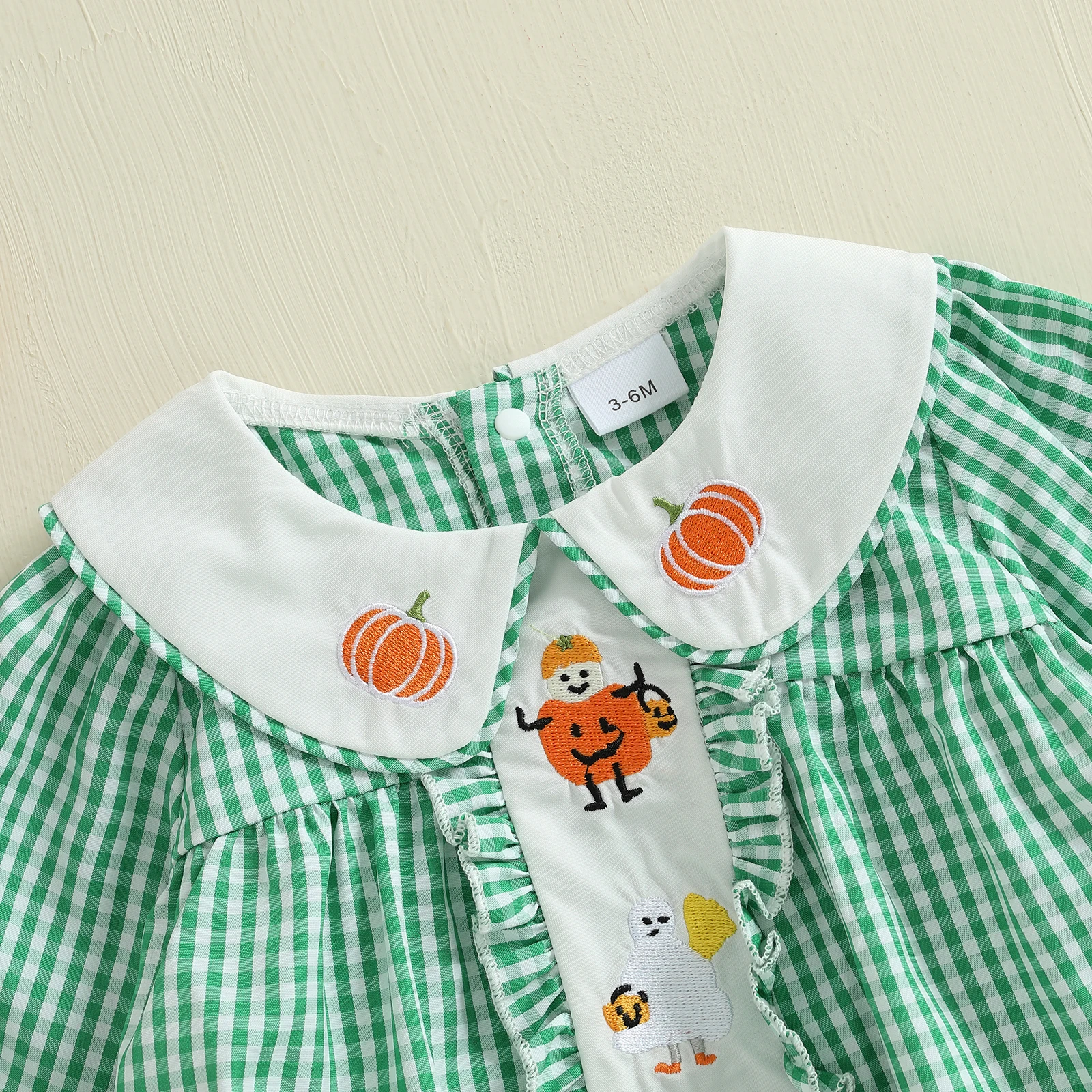 VISgogo pelele Halloween para niña 0-18 meses con calabaza fantasma - imagen 4