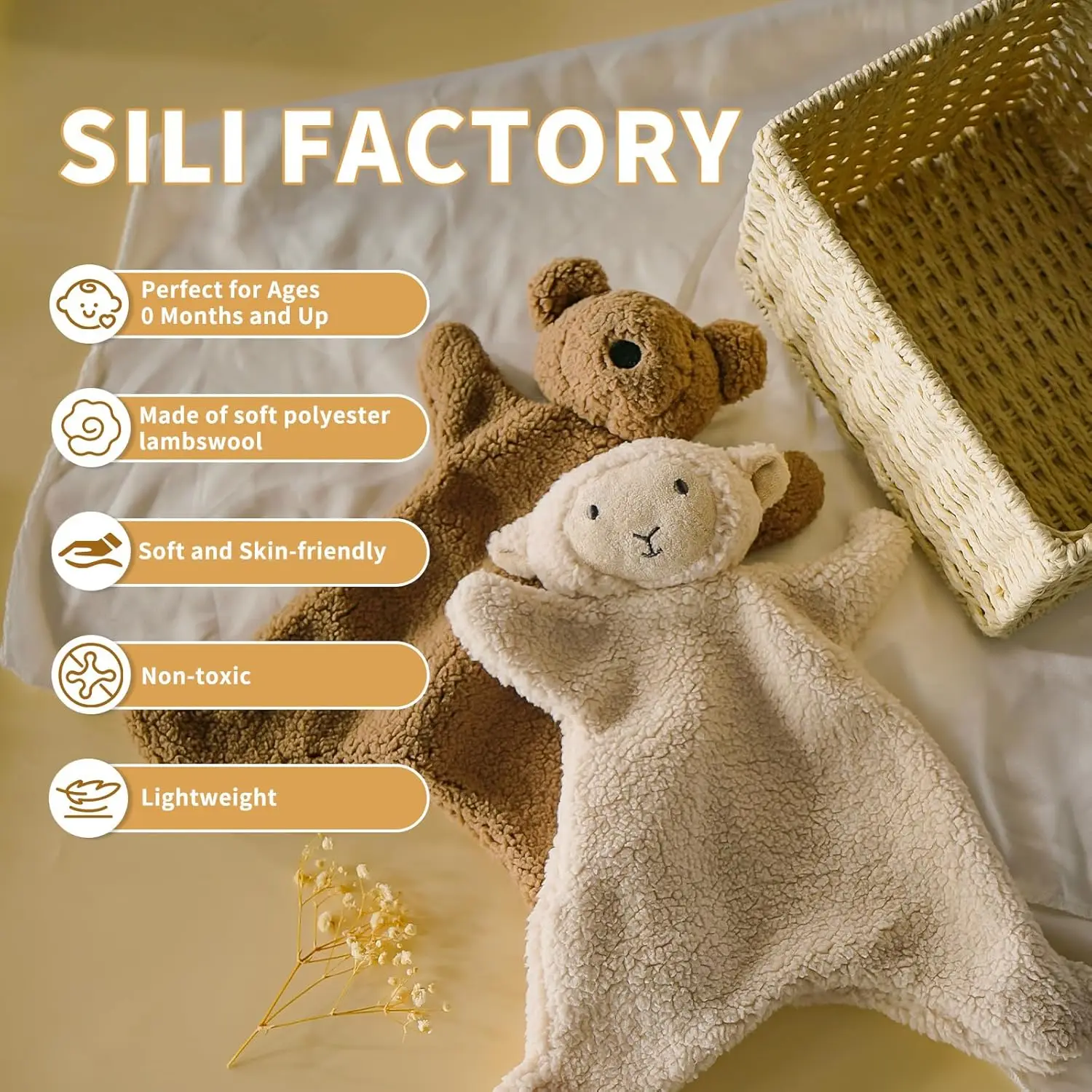 Toalla cómoda para bebé, edredón de algodón, manta suave para recién nacido, muñecas para dormir, juguete para dormir a la moda, Baberos de toalla calmantes, 1 Uds. - imagen 3