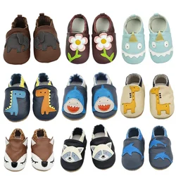Botines de piel suave para los primeros pasos del bebé – Antideslizantes
