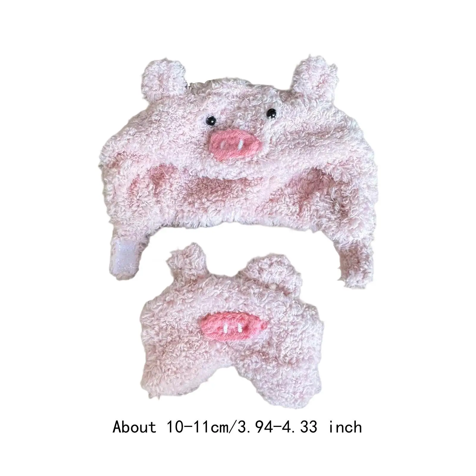 15-17cm Plush Doll Clothes Plush Figure Suspenders with Headwear Doll Outifits DIY Cute Dress up Plush Doll Pants