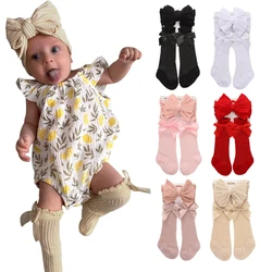 Pack diademas y calcetines de encaje para bebé